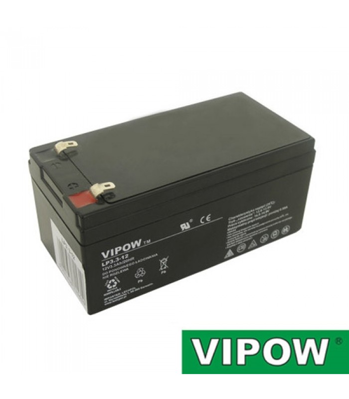 Batéria olovená 12V / 3.3Ah VIPOW bezúdržbový akumulátor