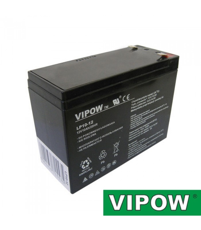 Batéria olovená 12V/ 10Ah VIPOW bezúdržbový akumulátor
