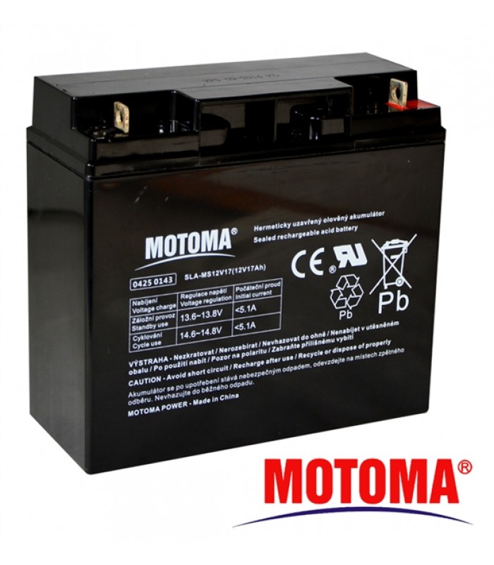 Batéria olovená 12V/17Ah MOTOMA bezúdržbový akumulátor