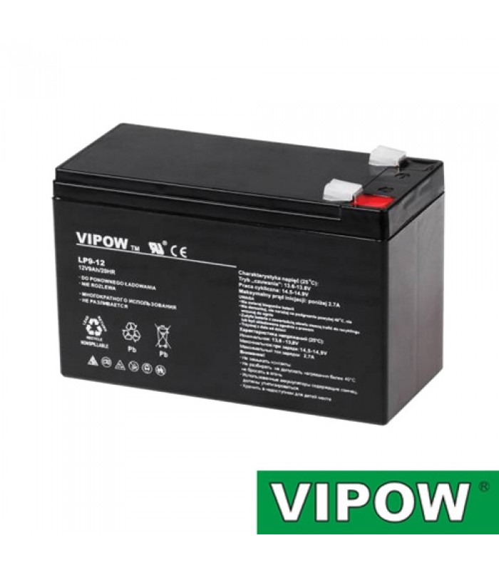 Batéria olovená 12V/ 9Ah VIPOW bezúdržbový akumulátor