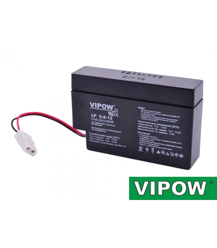 Batéria olovená 12V/ 0,8Ah VIPOW bezúdržbový akumulátor