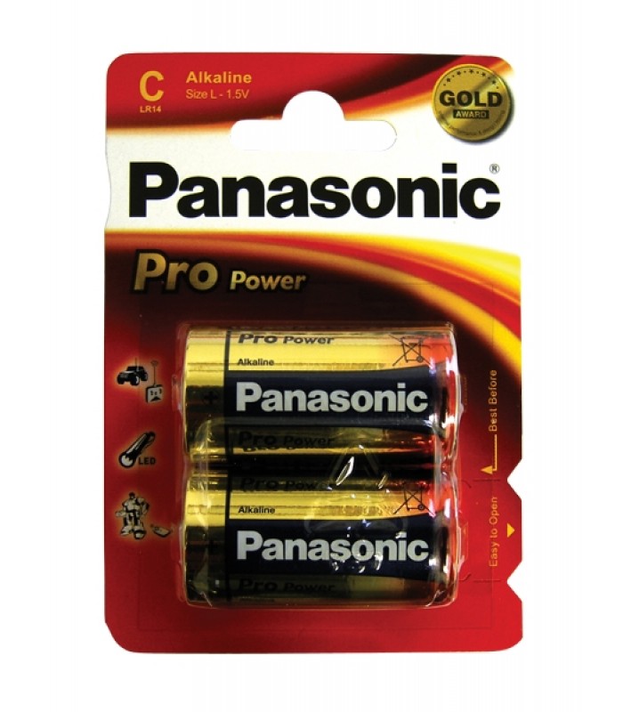 Batéria C (R14) alkalická Panasonic Pro Power (blister 2ks)