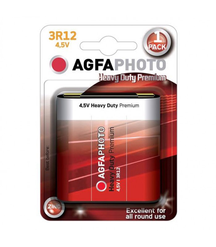 Batéria 3R12 (4.5V-plochá) Zn AGFAPHOTO 1ks blister