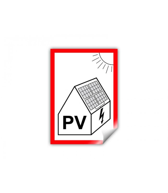 PV symbol na fotovoltaiku 75x105 mm
